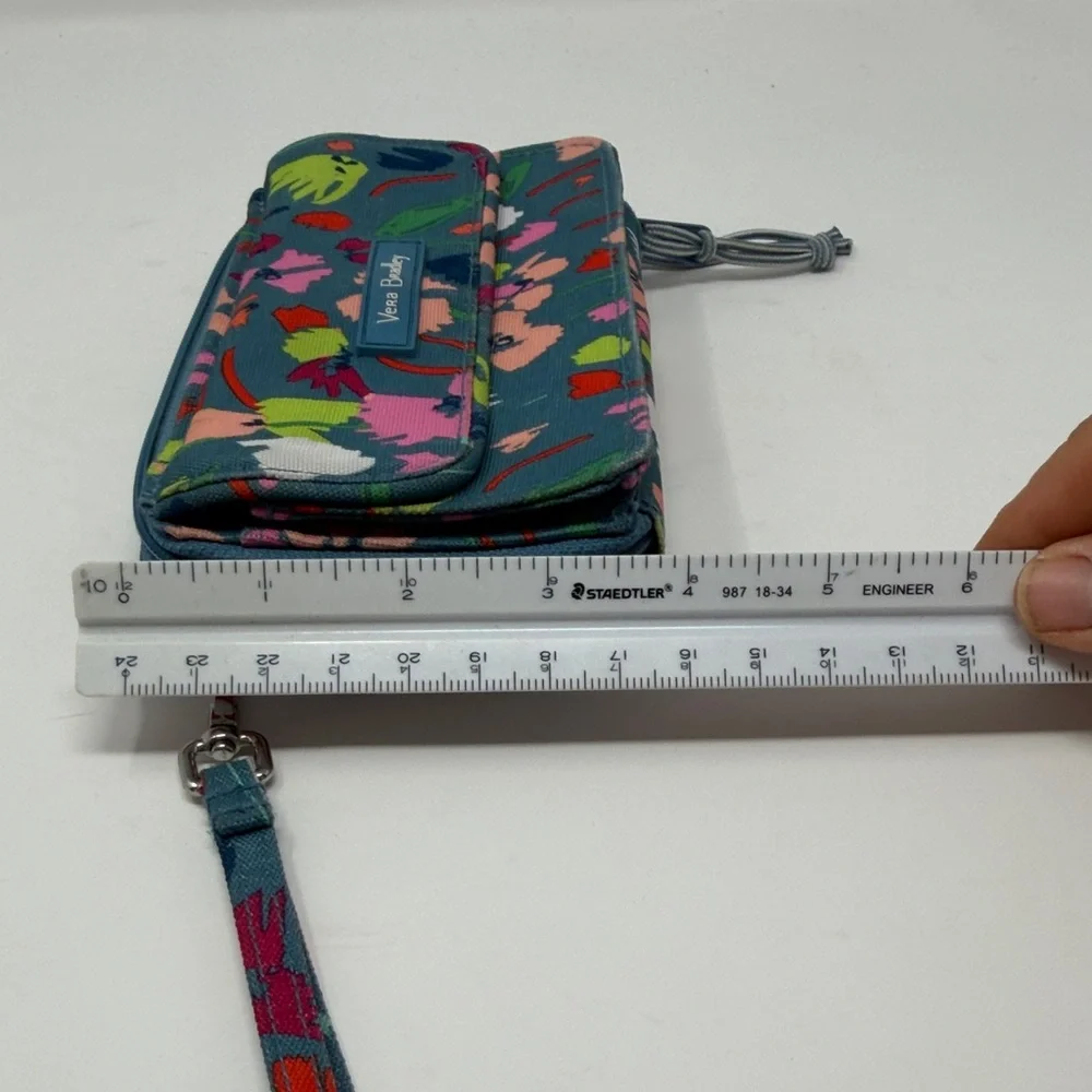 Vera Bradley Floral Wristlet - Teal and Multicolor